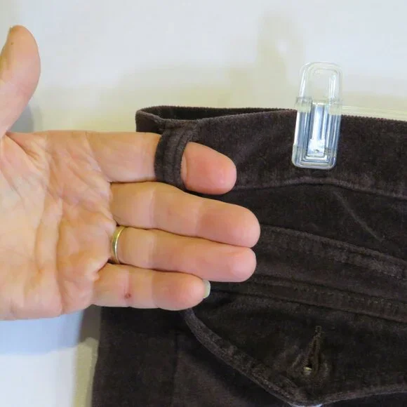 Vintage No Boundaries 98% cotton stretch Rhinestone Buttons Brown Bootcut - Picture 8 of 15